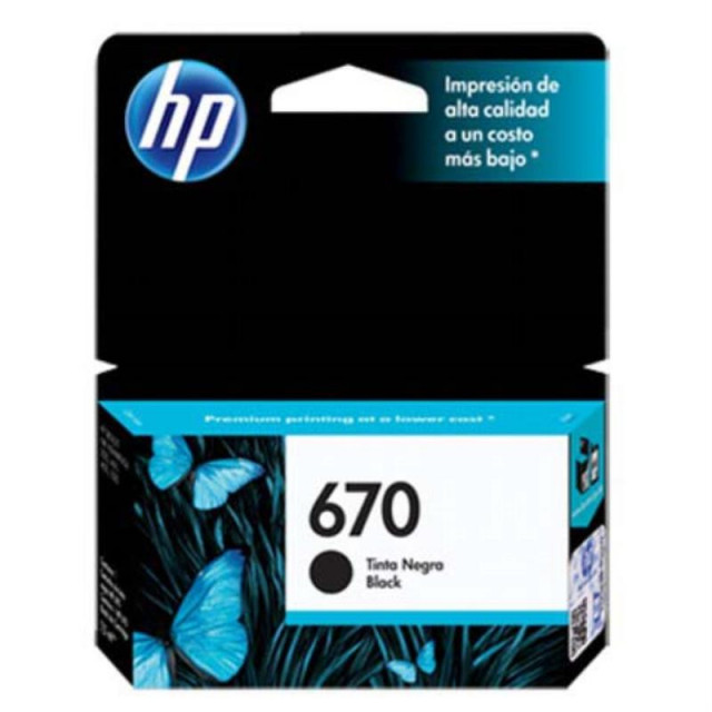 Cartucho hp 670 negro