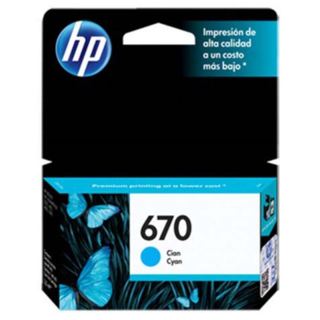 Cartucho hp 670 cyan