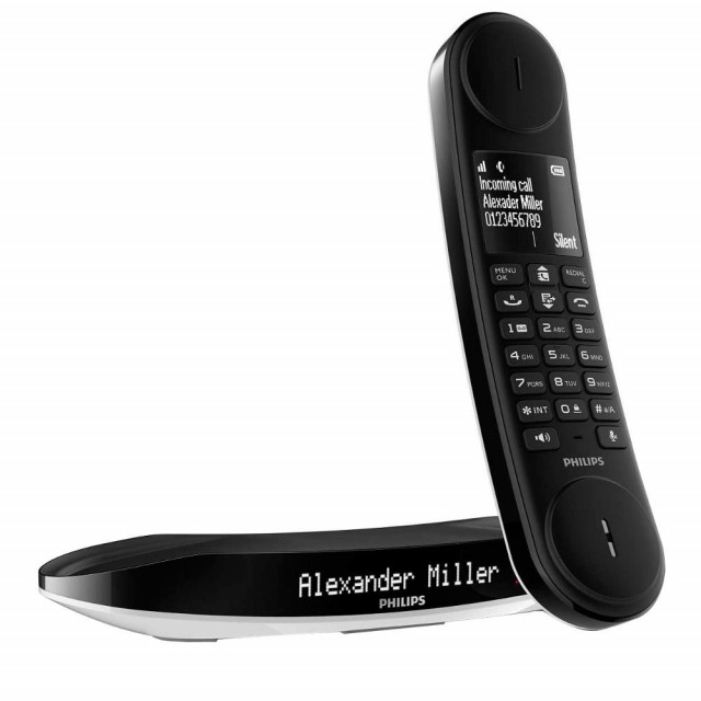 Teléfono inalámbrico Philips D1311B/77 Negro