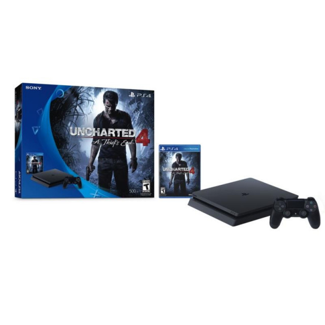 Consola ps4 500gb slim + uncharted 4